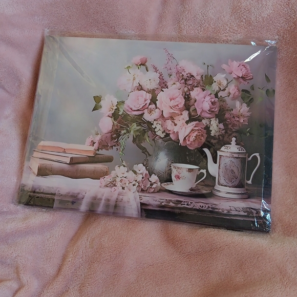 Floral canvas framed new canvas - Picture 4 of 6